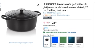 Le Creuset Signature gietijzeren braadpan - 20 cm, zwart voor €92,67 bij Amazon
