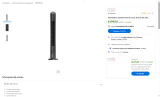 Ventilador Omnibrezee 102cm $499 | Oferta Walmart