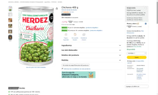 Chícharos Herdez 400g por $11 | Oferta Amazon