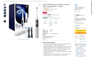 Cepillo Eléctrico Oral-B iO Series 6 por $1,863 | Amazon