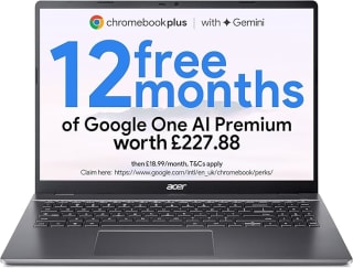 Acer Chromebook Plus 516 i3 Laptop with Free Google One AI £279.99 Deal