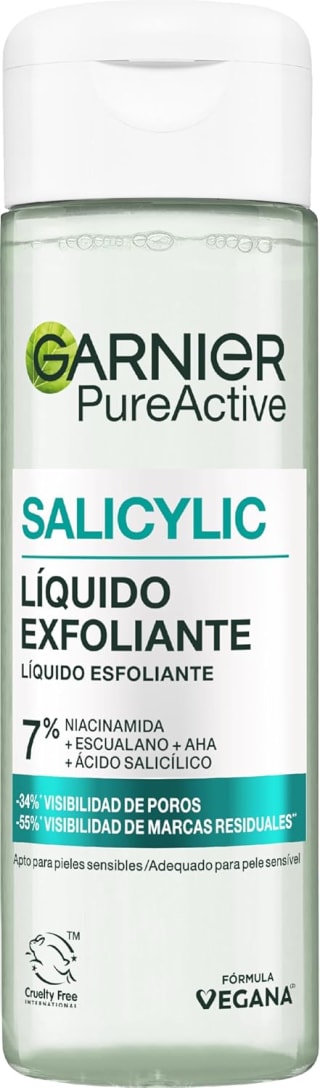 3 botes Garnier PureActive Salicylic Líquido Exfoliante 120ml por 18.48€