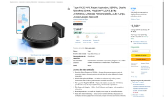 Tapo Robot Aspirador RV20 MAX por $2,668 | Amazon