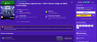 DLC Fortnite Minty Legends Pack + 1000 V-Bucks Xbox por $135 | Eneba