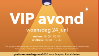 20% korting op alles tijdens de VIP avond bij Scapino