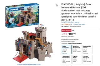 PLAYMOBIL Knights Groot Leeuwenridderkasteel voor €101,99 met Amazon prime