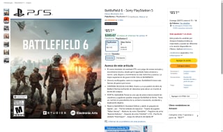 Battlefield 6 PS5 Edición Estándar por $851 | Amazon