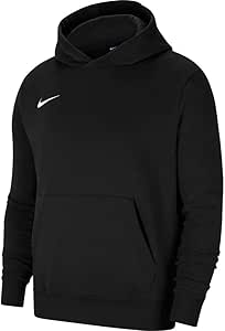 NIKE Kids Fleece Hoodie – Black/White, Size S – £13.17