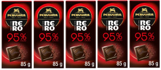 5 x Perugina Nero Chocolate Negro Extra 95% Cacao Tableta 85g por 4.95€