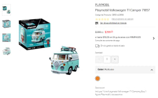 Playmobil Volkswagen T1 Camper 71857 por $299 | Oferta Suburbia