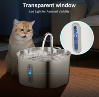 ZYFeeder Fuente de agua automática para gatos de 2,2L Oferta $2.166 en AliExpress, Cl