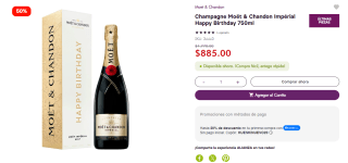Champagne Moët & Chandon Impérial Happy Birthday 750ml por $885 | Bodegas Alianza