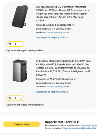 EF EcoFlow Stream Ultra batería de 1,92 kWh + Gratis Powerbank por 699€