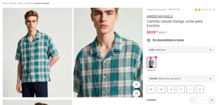 Camisa casual American Eagle (manga corta) por $239 en Liverpool