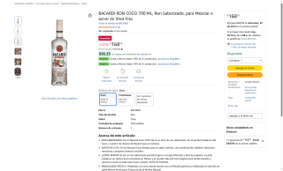 Ron Bacardí Coco 700ml por $169 | Oferta Amazon