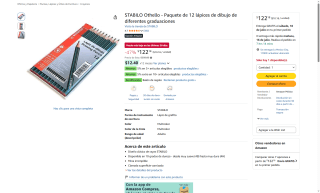 STABILO Othello Lápices Dibujo 12pz por $122 | Oferta Amazon