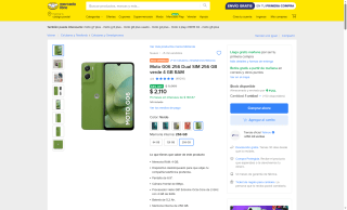 Celular Moto G06 256GB por $1,899 | Mercado Libre