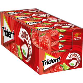 Trident Max Chicles de Fresa y Lima Sin Azúcar 16 x 22 g por 4.99€