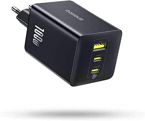 Baseus Enerfill Cargador USB C 100W, 3 Puertos USB C por 23,99€