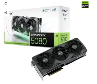 Carte graphique PNY GeForce RTX 5080 Triple Fan 16 Go GDDR7 Reflex 2 à 1.049€