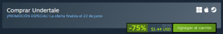 Undertale por $27 | Oferta Steam