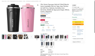Termo Taza 510ml Doble Aislamiento por $280 | Amazon