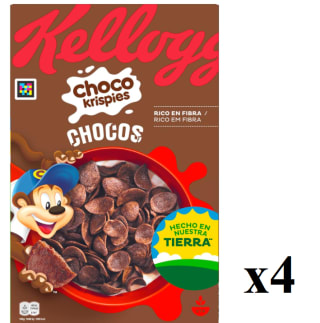 4 Paquetes de Kellogg's Choco Krispies Chocos 420g por 10.25€
