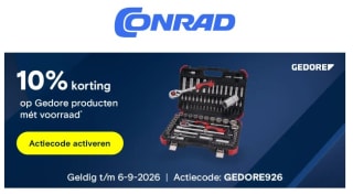 10% korting op alle producten van Gedore en Gedore Red bij Conrad