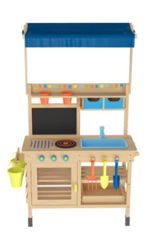 Lupilu Cocina de barro de madera con techo por 49.99€
