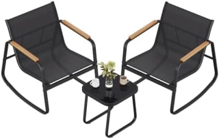 SONGMICS Garden Furniture Set, 2 Rocking Chairs, Table, Loveseat - Shipped / Sold by