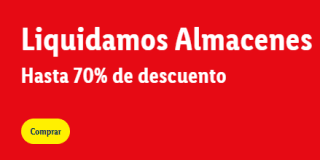 Liquidación hasta 70% + 15% EXTRA descuento en todas tus compras en Lidl
