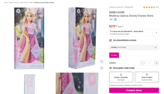 Muñeca clasica Disney Enredados Disney Store por $140 en Liverpool