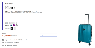 Maleta Samsonite Fiero 2.0 Rígida por $1,740