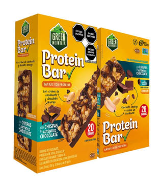 2 Cajas de Barras de Proteína Green Mountain por $136 | Uber Eats (CityClub)
