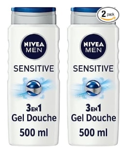 Lot de 2 Gels douche Nivea Men Sensitive 3 en 1 à 6,32€
