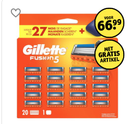 Gilette scheermesjes + gratis Braun HF3000 Airfryer Voucher voor €66,99 bij Kruidvat