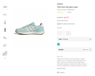 Tenis Adidas Run Era Mujer por $675 | Oferta Suburbia