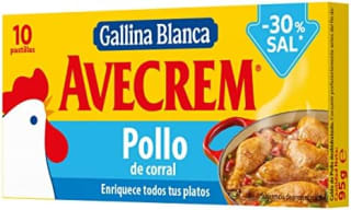 10 pastillas Gallina Blanca Avecrem Caldo de Pollo con 30% menos de Sal por 0.99€