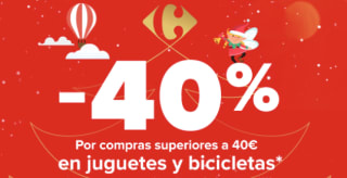 Carrefour 40% descuento en Juguetes y Bicicletas Promoción Navidad (29 Octubre)