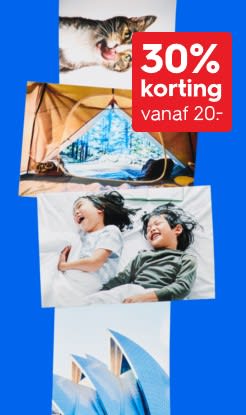 30% korting bij besteding vanaf €20 met de foto meerdagenservice van HEMA