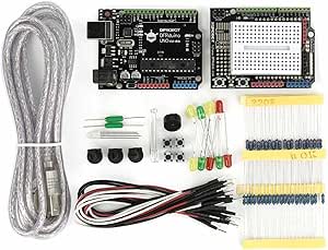 DFRobot Beginner-Friendly Starter Kit for Arduino: Learn Electronics with Labeled Com
