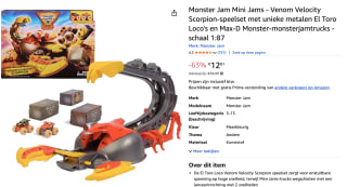 Monster Jam Mini Scorpion voor €12,81 bij Amazon