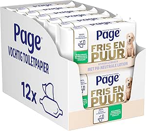 12x Page Vochtig Toiletpapier Puur 38 stuks voor €14,99 bij Amazon
