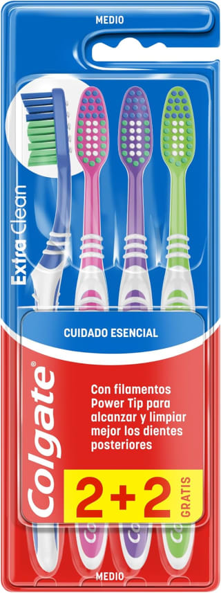 Colgate Extra Clean cepillos medio pack 2x4 uds por 3,69€