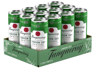 Tanqueray Ginebras London Dry Gin y Tonic 250 ml x 12 por 10.3€