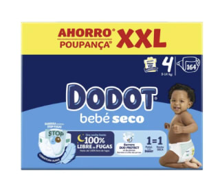 Pañales bebé-Seco Dodot T4 (9-14 kg) 164 ud. por 66.82€