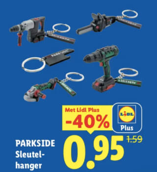 PARKSIDE Sleutelhangers voor €0,95 bij de Lidl