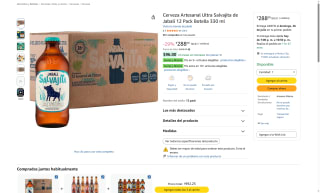 Cerveza Artesanal Ultra Salvajita de Jabalí por $288 | Oferta Amazon