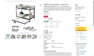 Litera Individual HOMELYA por $4,779 | Oferta Amazon