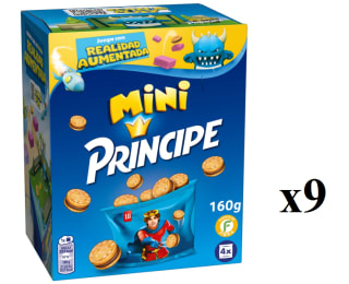 9 Paquetes de LU, PRÍNCIPE Mini Galleta rellenas de chocolate 4 uds. 40 g. por 9.67€